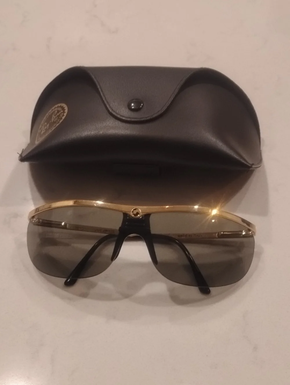Vintage Legends By Gargoyles Terminator Sunglasses Gold With Gray Lenses